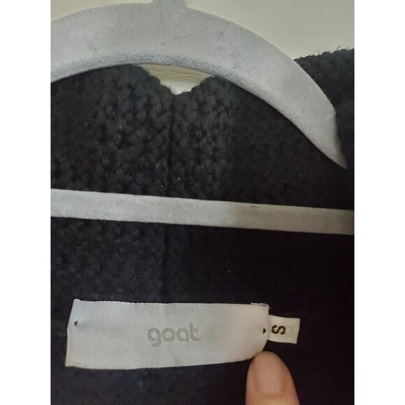 Goat Jane Atelier 100% Merino Black Chunky Knit Sweater Cardigan, Size Small - Picture 2 of 11